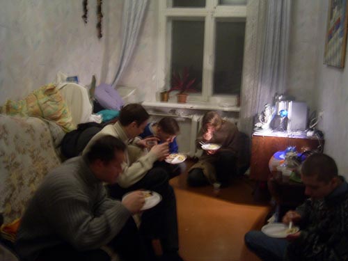 Почитание прасада старыми Запорожскими казаками-бхактами