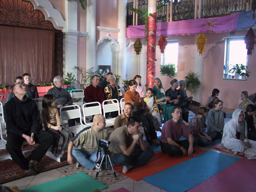 in this Saturday, March 26th, in Lakhta temple Gaura-purnima festivities were going on